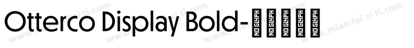 Otterco Display Bold字体转换